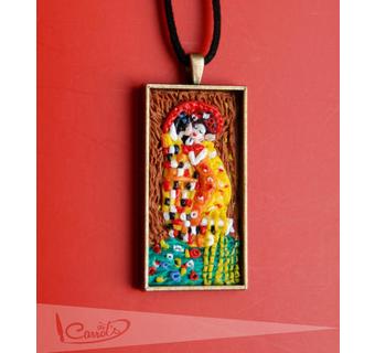 '' The Kiss'' Gustav Klimt - Necklace