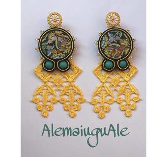 Sicilian lace earrings
