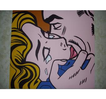 Omaggio a Roy Lichtenstein: Bacio