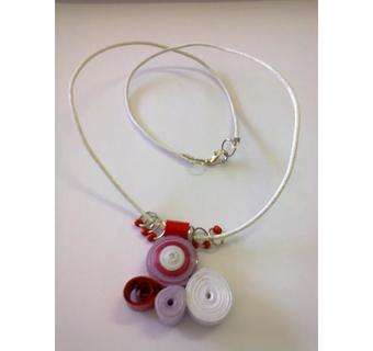 Necklace pink red